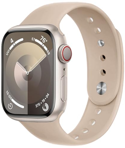 para Correa Apple Watch 44mm 40mm 45mm 41mm Series 9/8/7 iWatch se 6 5 4 3 42mm 38mm hombr/Mujer,Bracelet Silicona Deportiva Pulsera Apple Watch Ultra/2 49mm Band strap reloj,Desnudo