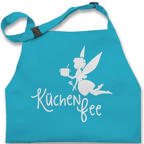 Shirtracer Kinderschürze Schürze Kinder Jungen Mädchen - Kochschürze - Küchen Fee - 7-14 Jahre - Türkis - 13 geschenk für kind mit name kochen küche kinderkochschürzen 10 kinderkochschürze