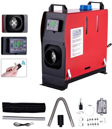 KATSU Calentador de aire diésel de 12 V y 5 KW, calentador de estacionamiento diésel todo en uno para coches y camiones, para vehículos recreativos, barcos, remolques, autocaravanas y caravanas