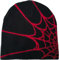 Spider Web Hat Beanie Y2k, Mode Spide-Man Beanie Spider Mütze,Warme Y2k Mütze Y2k Beanie Strickmütze,Hip Hop Y2k Beanie Spider Beanie für Herren Damen (Acryl, Schwarz Rot)