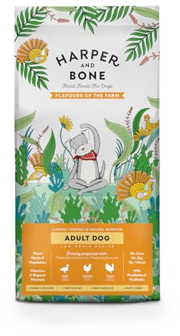 Harper & Bone Adult Dog – Flavours of The Farm – Ente, Huhn und Truthahn (12 kg)