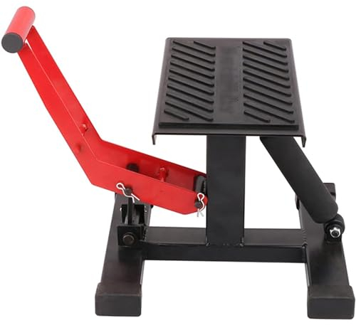 XLTEAM Motorradhebebühne, Motorradheber, Hydraulischer Hebeständer Für Motorräder, Maximale Belastung 400 Kg, 245–400 Mm Höhenverstellbar, Für Straßenräder, Tourenmotorräder