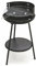 Barbecue Tondo con Manici Pieghevoli e Griglia Removibile, Ideale per Carne, Verdure e Pesce, Ottimo per Grigliate all'Aperto, in Acciaio Inossidabile, 44x44x76cm, Nero