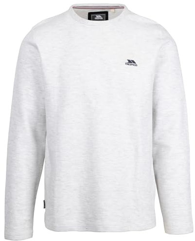 Trespass Mens Casual Sweater Calverley Off White Marl in Size - XXL