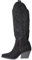 Stivali Camperos Donna Texani Estivi in Camoscio Traforati Gambale Alto (Nero, Sistema Taglie Calzature EU, Adulto, Numero, Media, 39)