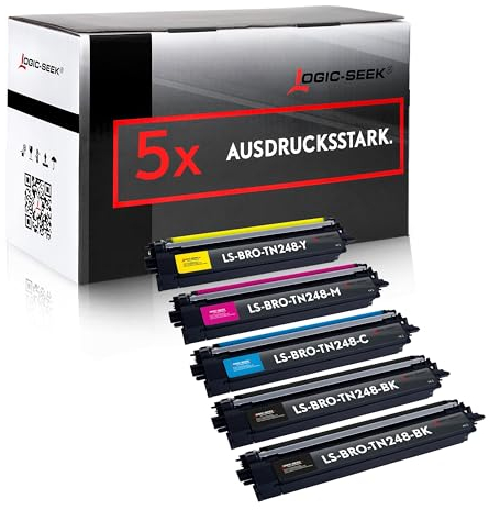Logic-Seek TN248XL kompatibel für Brother TN248-VAL passend für MFC-L3760CDW DCP-L3560CDW DCP-L3520CDWE DCP-L3520CDW MFC-L8390CDW MFC-L3740CDWE MFC-L3740CDW ersetzt TN248XLCMYK