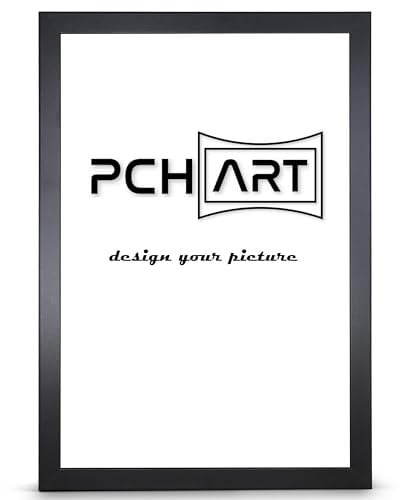 PCH[art] Bilderrahmen New Alaya | Farbe: Schwarz | Größe: 40x100 cm | zeitloser und schlichter Rahmen für Poster, Fotos und Portraits