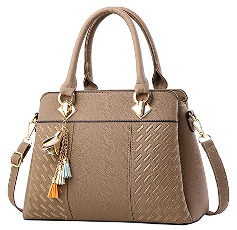 Katzen Transport Taschen Damen Handtaschen Damen Geldbörse Satchel Umhängetaschen Geräumige Mode Tote Ledertasche Aigner Taschen Damen Rot (Khaki, One Size)