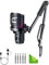 comica Microfono USB per computer e smartphone, microfono da gioco a condensatore cardioide RGB 48kHz/24bit per podcasting, streaming, con supporto per braccio-nero (Uni A)