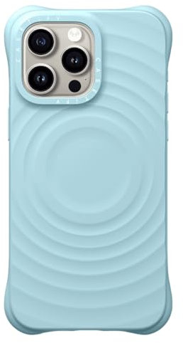 CASETiFY Ripple Silicone Case for iPhone 15 Pro Max [Magsafe Compatible / 6.6 ft. 2X Military Grade Drop Protection] Soft-Touch, Secure Grip - Sky Blue