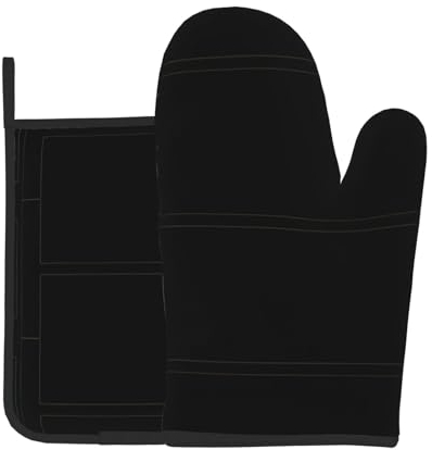 Set di due pezzi con bilanciere da cucina (guanti isolanti+presa), per cucinare, cuocere al forno, barbecue
