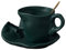 HJUGHPN Tasses créatives en forme de visage en porcelaine et soucoupe en céramique, tasse à thé, tasse à café, tasse de bureau, cadeau de mariage (vert)