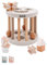 Bärenfreunde® - Personalisierter Formen-Sortier-Rad aus Holz - Montessori Würfel - Baby Motorikspielzeug ab 1 Jahr - Baby Spielzeug 1 Jahr (Nougat, ohne Name)