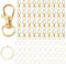 Zythrem 160 Pièces Mousqueton Porte Clé Anneaux Porte Clé, Porte-clés Rotatif, Pivotant Keychain, 80 Mousquetons et 80 Porte-clés, Décoration de Bijoux DIY