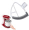 Batteur à bord flexible pour mixeur Kitchen-Aid | Accessoires pour batteurs à palette plate avec grattoir | Fouet à bord flexible pour batteur sur socle avec tête inclinable Kitchen-aid de 4,5