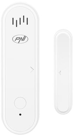 Magnetkontakt PNI Safe House HS301 mit WLAN, zur Tür-/Fensterüberwachung über die Tuya Smart-Anwendung, 80-dB-Tonalarm, eingebauter Lautsprecher, Scharf-/Unscharfschaltfunktion, 3-V-Stromversorgung
