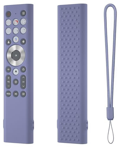 Copertura per Hisense Classe A7 U8 Serie LCD 4K, copertura protettiva del telecomando, custodie per telecomando in silicone (Grigio lavanda)
