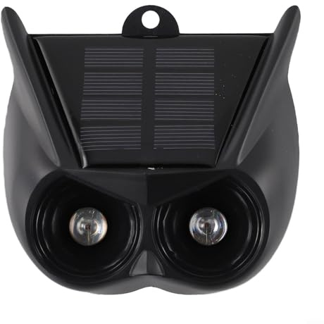 Zoegneer Solarbetriebene Tiervertreiber, Bewegungsmelder, Sicherheitsalarm, Gerät mit blinkendem Stroboskop, LED-Licht für Garten, Hof, Bauernhof, Schutz (1 Stück)