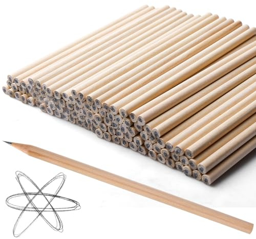 Leikurvo 200 Stück Bleistift HB, Naturholz Bleistifte Set HB Holz Bleistift Set 17.7x0.7cm Holzbleistifte Natur Stifte Graphitstifte Holzbleistift für Schüler Schule Zuhause Büro Schulmaterial