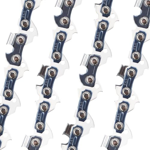 E & S 4 Pack 10 Inch Chainsaw Chain 3/8 LP Pitch .050 Gauge 39 Drive Links Semi-Chisel Chain Saw Chains for Oregon, Stihl, Husqvarna, Poulan, Craftsman, Greenworks and More Chainsaw Brands