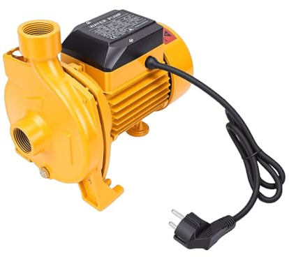 FTVOGUE Bomba Centrífuga Autocebante, Bomba de Motor de 750 W, 30 M de Cabezal, 200 L/min con Salida de 1 Pulgada para Suministro de Agua Agrícola de Calderas Domésticas (Enchufe europeo 220V)