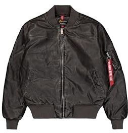ALPHA INDUSTRIES Herren Ma-1 Faux Leather Vintage Bomberjacke (1er Pack)