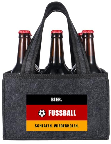 Anicy Fussball Geschenke Männerhandtasche, Lustige Fußball Geschenke Männer | Fußball Zubehör Flaschentasche, Trainer Geschenk Fussball, Fussball Weihnachtsgeschenke Geburtstagsgeschenk für Männer (DE)
