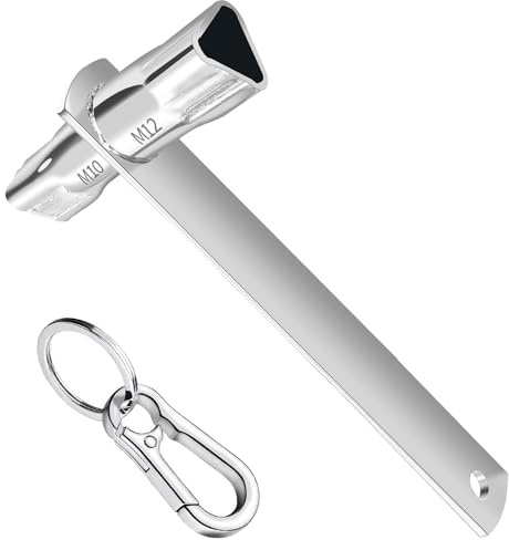 VESMEN Clé Triangle Universelle Cle Boite Lettre Universelle Cle Triangle Poubelle M12/M10 Tournevis TriangleAcier Galvanisé, 15cm, pour Sécurité, Pompiers, Concierges