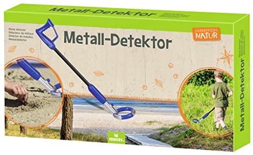 moses. Expedition Natur stabiler Metall Detektor, mit Signalton und rotem LED-Licht, ideal für die Outdoor-Schatzsuche, für Kinder ab 8 Jahren