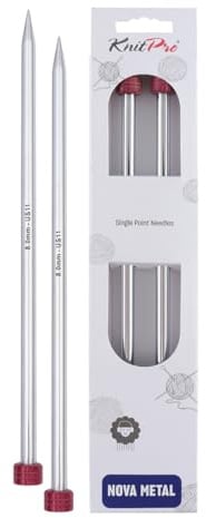 KnitPro Nova Single Pointed Needles 12 (30cm) | 8.00mm