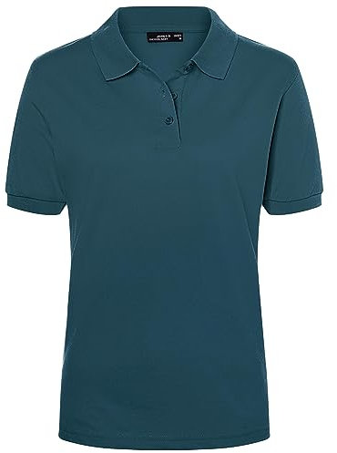 James & Nicholson Damenpolo Classic - Piqué-Poloshirt mit gestrickten Bündchen | Farbe: Petrol | Grösse: XXL