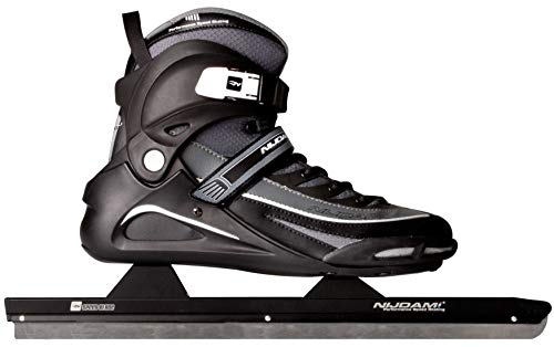Nijdam Schnelllaufschlittschuhe Semi Softboot (38||schwarz-anthrazit)