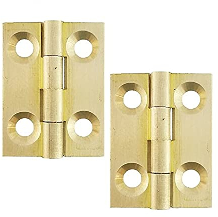 Bulk Hardware BH02584 Mini charnière en Laiton massif, 13 mm, Set de 4 Pièces