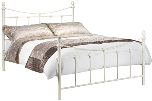 Julian Bowen Stone White Wood Rebecca Bed, Double