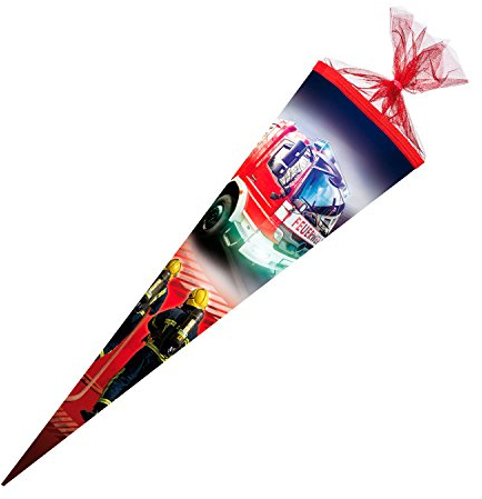 Nestler Schultüte Feuerwehr 2016 Zuckertüte Einschulung Schule Kinder: Größe: 70 cm mit Sound