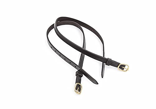 Shires Blenheim Childrens Leather Spur Straps Black