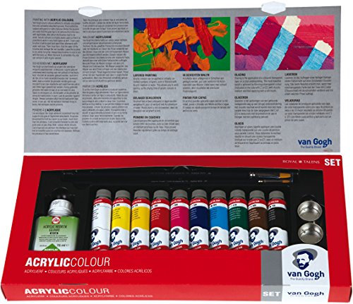 Talens Van Gogh - Juego de pintura acrílica (10 tubos de 40 ml y accesorios)