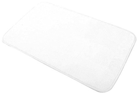 douceur d'intérieur, Tapis de Bain (45 x 75 cm) Vitamine Blanc, Microfibre