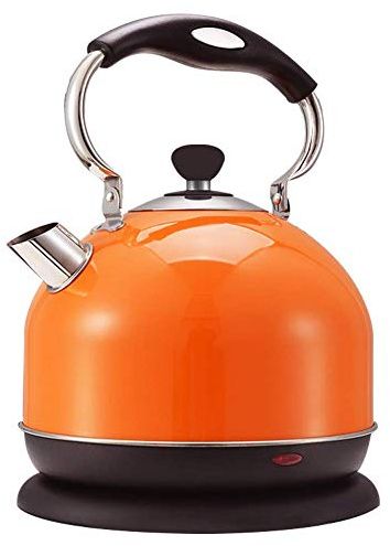 Wasserkocher 3 l, 2000 W, en acier inoxydable - Contrôleur de loutre (orange).