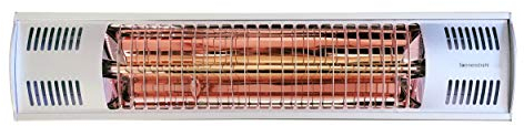 Sonnenstrahl Infrarotstrahler Basic, 1500 W, IP55 Spritzwasserschutz, Heizstrahler, Terrassenheizer mit Wandhalterung