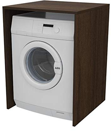 VE.CA.s.r.l. Meuble cache machine à laver, en bois, housse pour machine à laver/sèche-linge, plusieurs couleurs, également sur mesure, buanderie, décoration de salle de bain Wengé