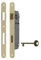 Serratura AGB Patent Grande Foro entrata mm 45 Quadro mm 8 frontale 22 ottone lucido verniciato