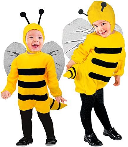 Widmann - Kinderkostüm Biene, Kostüm, Kopfbedeckung, Karneval, Mottoparty