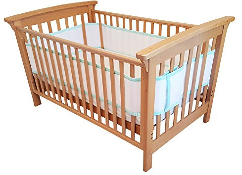 AiRoya 4 Sided Mesh Baby Cot Bumper, BS EN 16780, Breathable Safe