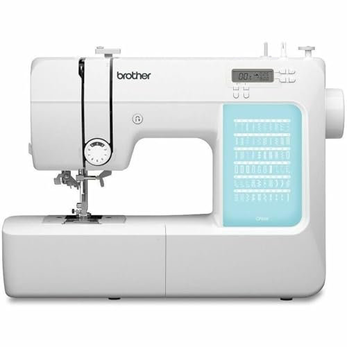 Brother CP60X Computergesteuerte Nähmaschine, 60 integrierte Stiche, LCD-Display, 7 enthaltene Füße, Weiß
