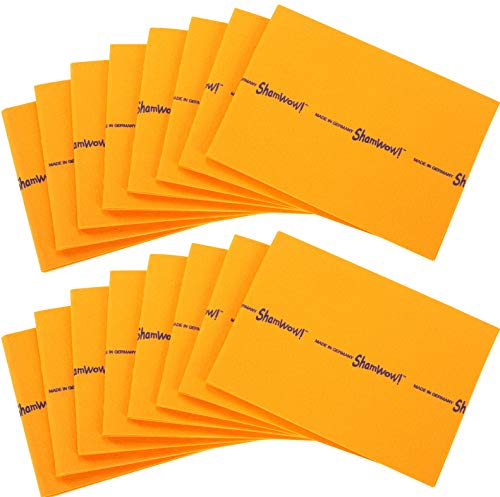 ShamWow,Neues und verbessertes super saugfähiges Mehrzweck-Reinigungstuch, hält das 10-fache seines Gewichts in Flüssigkeit – verzinkte Geruchsfasern – maschinenwaschbar (16 Stück groß – 50.8x68.6 cm)