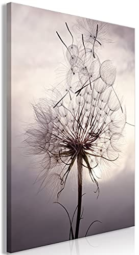 decomonkey Bilder Pusteblume 40x60 cm 1 Teilig Leinwandbilder Bild auf Leinwand Vlies Wandbild Kunstdruck Wanddeko Wand Wohnzimmer Wanddekoration Deko Pflanzen Löwenzahn Natur Blumen Himmel
