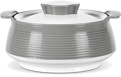MILTON Venice 2000 Insulated Inner Stainless Steel Casserole, 1.85 litres, Grey | BPA Free | Food Grade | Easy to Carry | Easy to Store | Ideal for Chapatti | Roti | Curd Maker