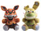 uiuoutoy Five Nights at Freddy's Plüschtier-Set, 17,8 cm, brauner Foxy The Twisted Ones, Springtrap Puppen, Geschenk für Kinder, FNAF-Fans