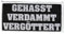 Gehasst, Verdammt, Vergöttert Aufnäher/Patch, Schwarz, ca. 10 x 5 cm